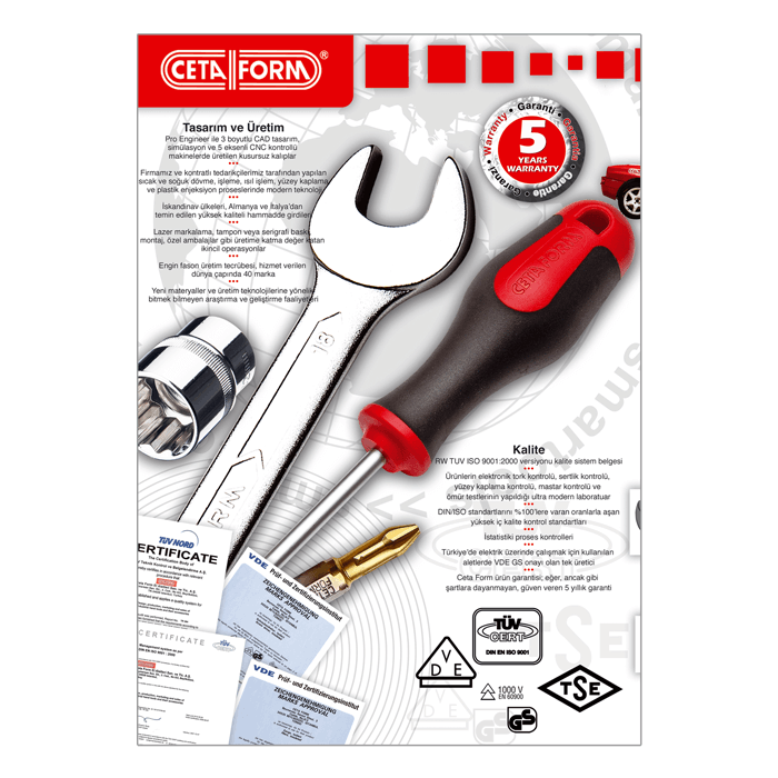 Tüm ürün bilgilerini ve teknik özelliklerini içeren bir referans oluşturmak amacıyla üretilen katalog.226 sayfa.
Kapalı ölçü 21X29.7 cm. 
Kapak 220 gr mat kuşe ve selefon kaplama. 
İç sayfalar 115 gr mat kuşe. 
Cilt iplik dikiş.  Katalog Tasarımı, Katalog Kapak