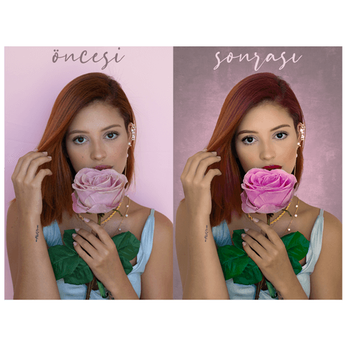 Fotoğraf düzenleme örneği Photoshop, Retouch, Fotoğraf Temizleme, Cilt düzeltme, Renk düzenleme